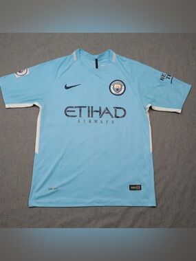 Nike Manchester City 2018-19 Home Jersey Raheem Sterling #7 Size MEDIUM Blue